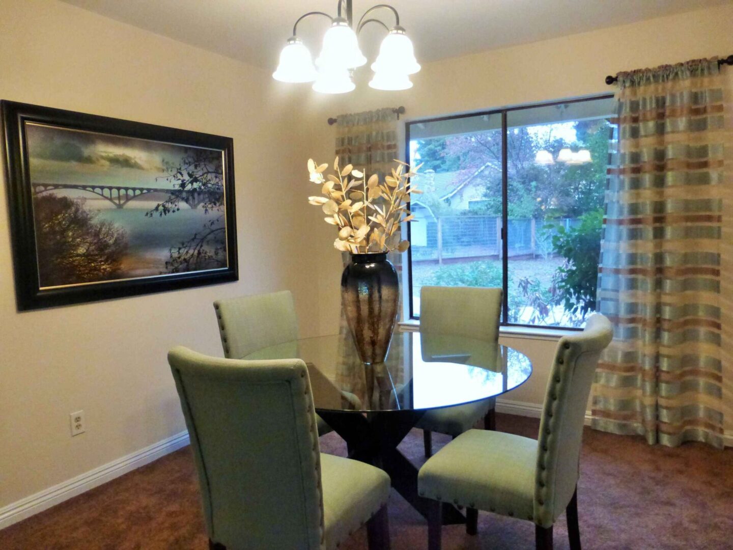 stylish dining area showing Sacramento interior design and home staging