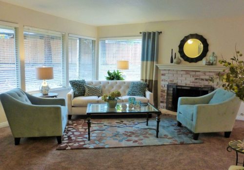 stylish living area showing Sacramento interior design and home staging
